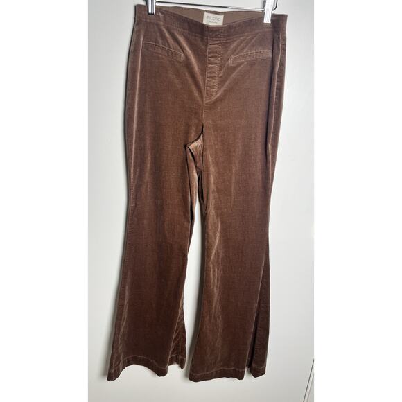 Pilcro X Anthropologie Velvet Pull-On Mid-Rise Retro Stretch Flare Pants Size 29 - Picture 3 of 10